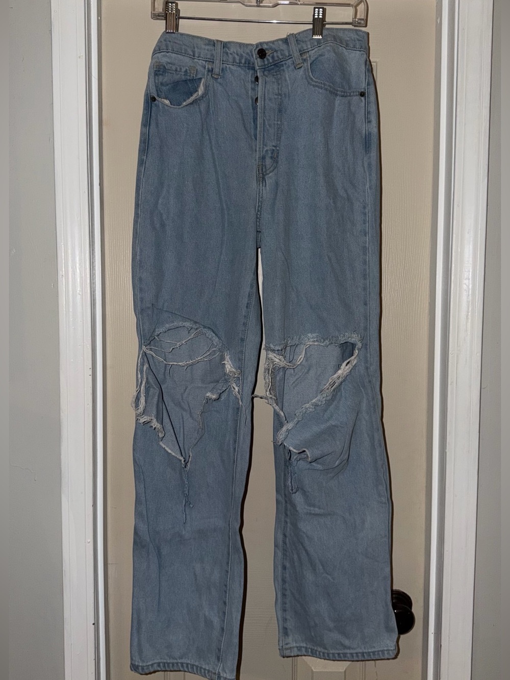 Light Blue Distressed womens Jeans